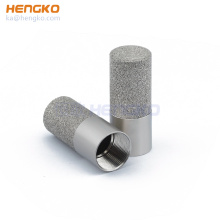 Micornos de alta resistencia resistente y alta temperatura Filtro de carcasa del sensor de metal sinterizado poroso
